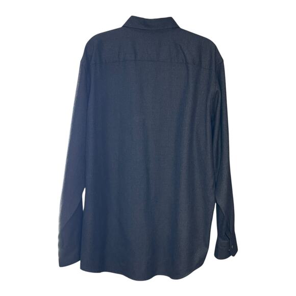 Banana Republic Men’s XL 100% Wool Shirt Charcoal Gray Heritage Fit Button Front - Picture 11 of 11